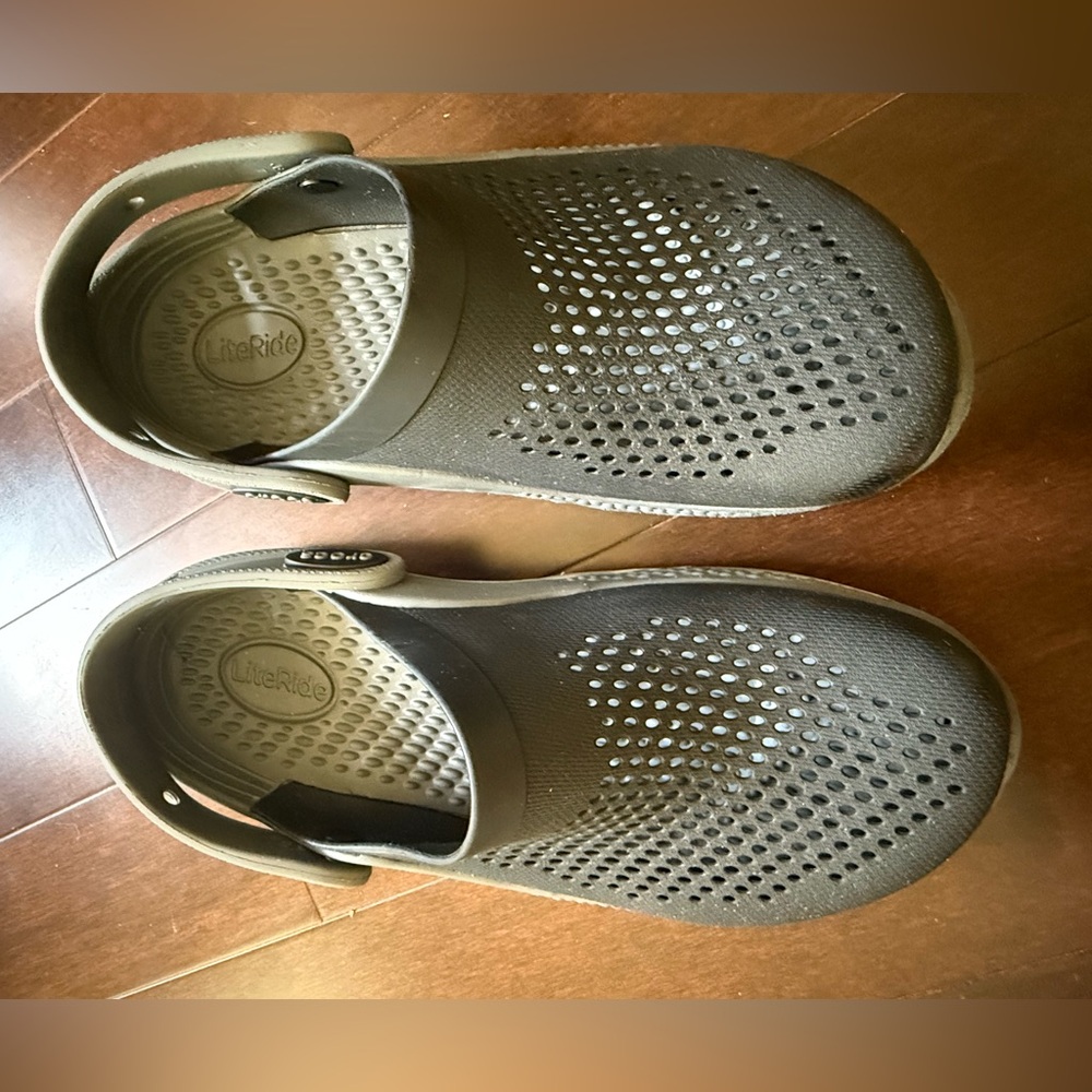 CROCS Shoes - 2 pair, one Black and one Gray - Picture 7 of 15